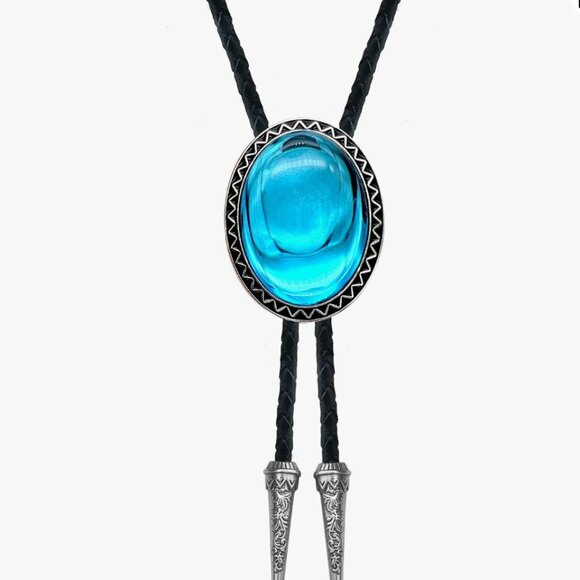 Ice Blue Bolo Tie - Picture 4 of 5